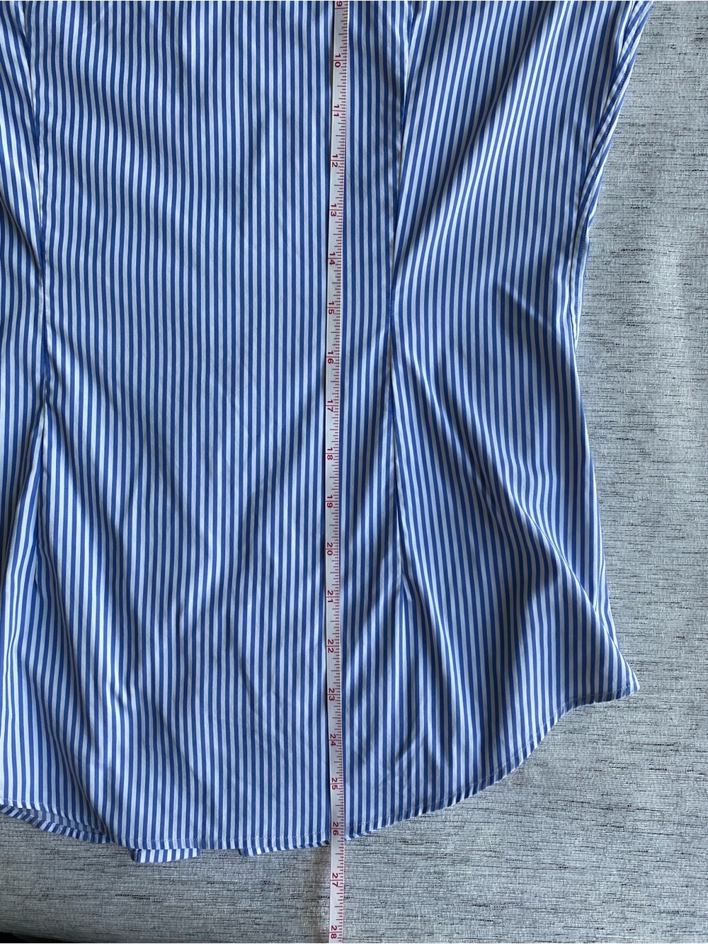 Polo Ralph Lauren Women's Slim Fit Shirt Blue White Stripe Nylon stretch medium - Picture 14 of 15